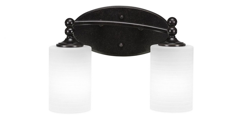 Toltec Lighting-592-DG-4061-Capri - 2 Light Bath Bar-10 Inches Tall and Inches Wide Dark Granite White Matrix Capri - 2 Light Bath Bar-10 Inches Tall and Inches Wide