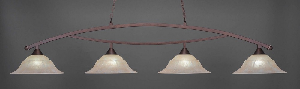 1643996 Toltec Lighting-874-BRZ-53613-Bow - 4 Light Billia sku 1643996