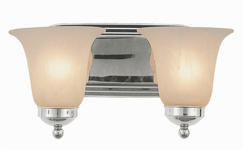 Trans Globe Lighting-3502 PC-Two Light Wall Sconce Polished Chrome  Polished Chrome Finish with Marbleized Glass