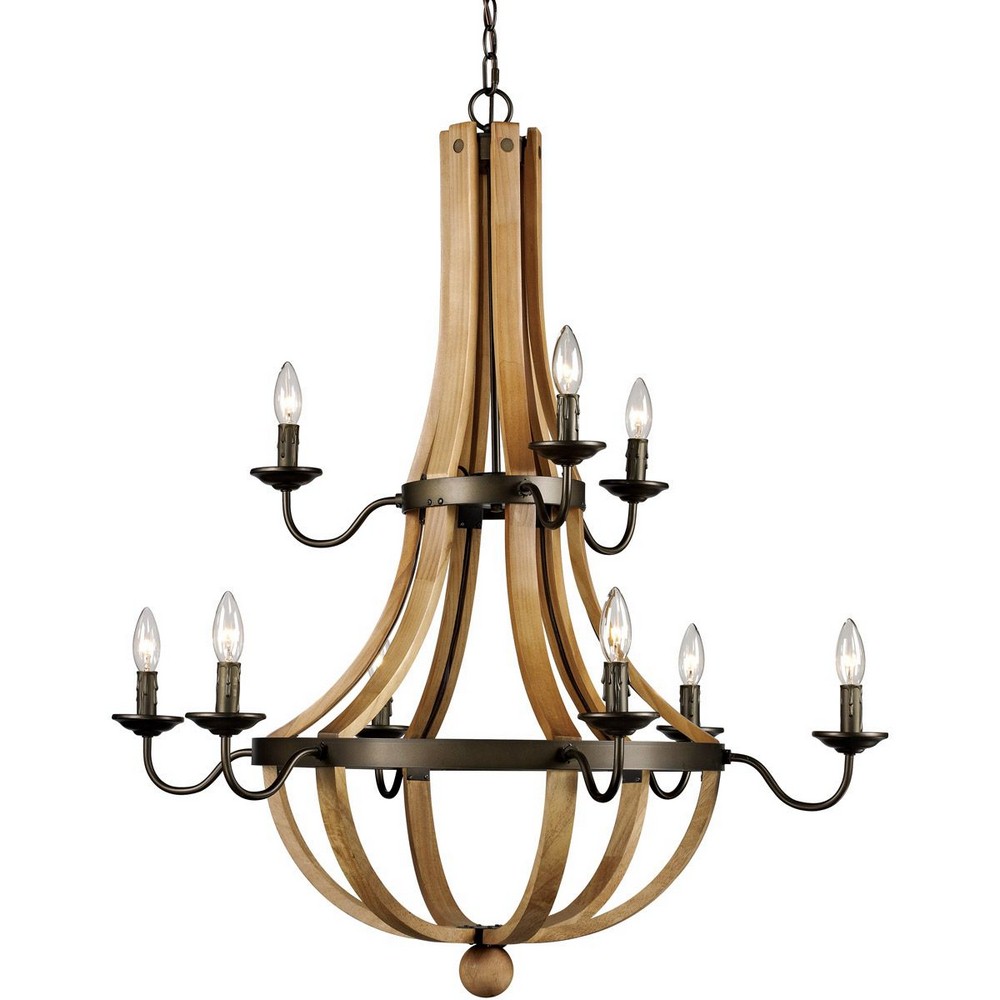 2632136 Trans Globe Lighting-70609-Woodland - Nine Light 2 sku 2632136