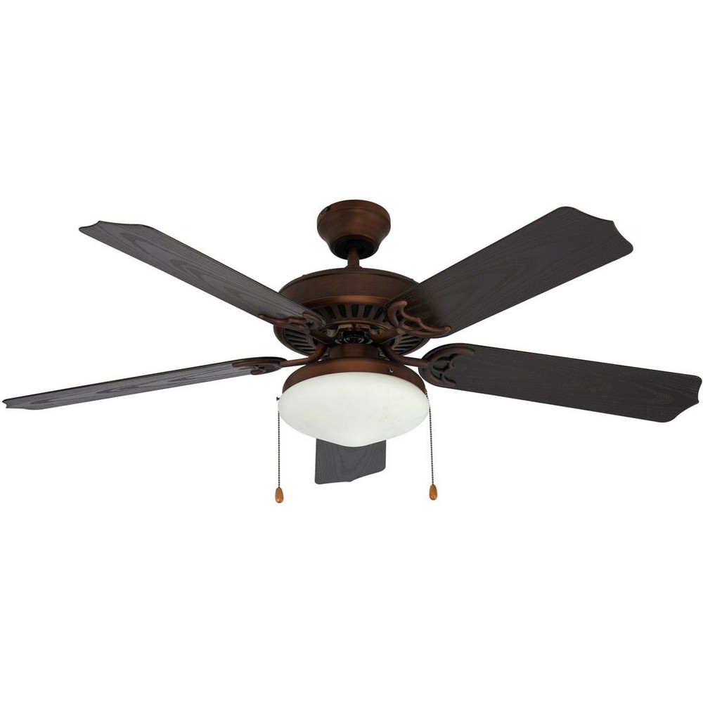 Trans Globe Lighting-F-1003 ROB-Woodrow - 52 Inch Outdoor Ceiling Fan with Light Kit   Woodrow - 52 Inch Outdoor Ceiling Fan with Light Kit