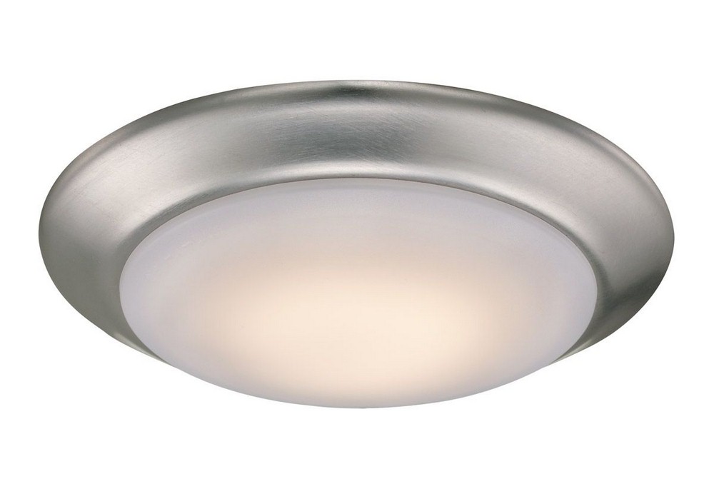 Trans Globe Lighting-LED-30016 BN-Vanowen - 7.5 Inch 15W 1 LED Flush Mount   Brushed Nickel Finish with White Opal Acrylic Glass