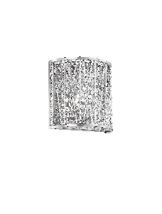 Trans Globe Lighting-MDN-1151-Woven - One Light Wall Sconce   Polished Chrome Finish with Clear Crystal