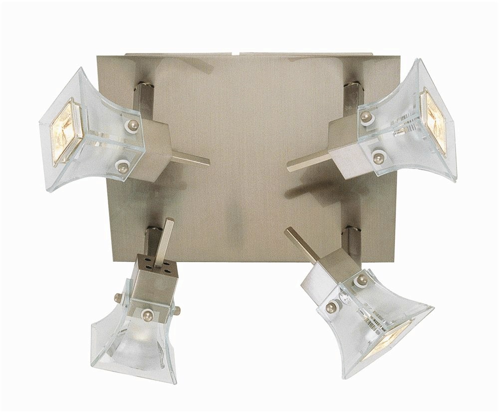 Trans Globe Lighting-W-703 BN-Four Light Spot   Brushed Nickel Finish with Frosted Glass