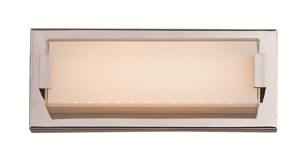 Trans Globe Lighting-MDN-1335-11 Inch 6W 1 LED Bath Vanity   Polished Chrome Finish with White Opal Glass