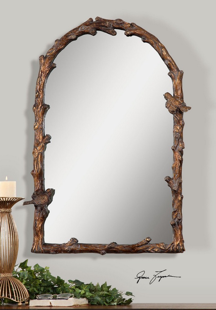 Uttermost 13774 Paza - 36.75 inch Arch Mirror - 26.75 inches wide by 2.5 inches - Picture 2 of 5