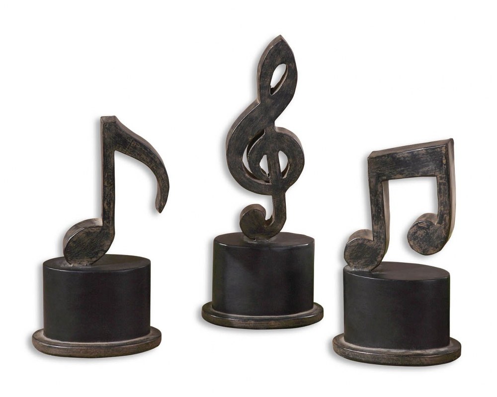 Uttermost 19280 Music Notes - 11.75 inch Figurine (Set of 3) - 4.75 inches wide - Picture 4 of 5