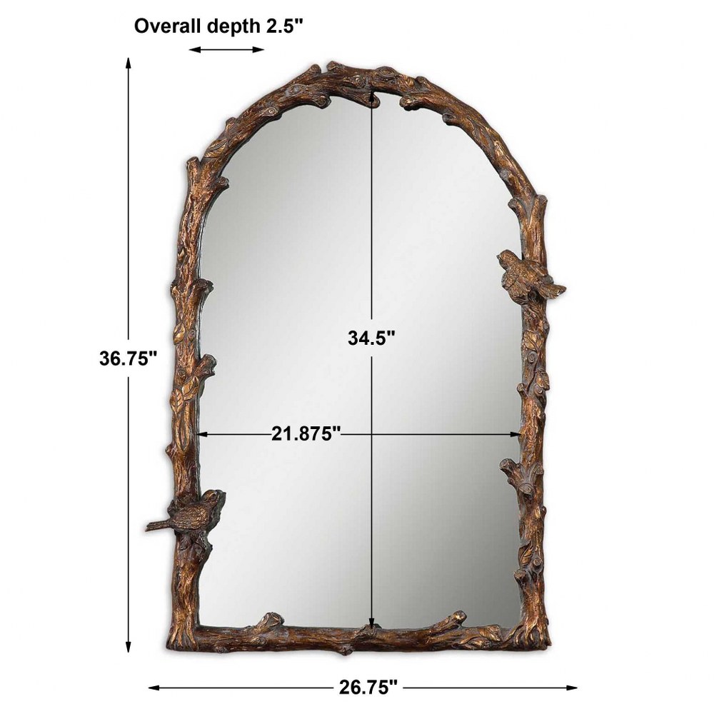Uttermost 13774 Paza - 36.75 inch Arch Mirror - 26.75 inches wide by 2.5 inches - Picture 4 of 5