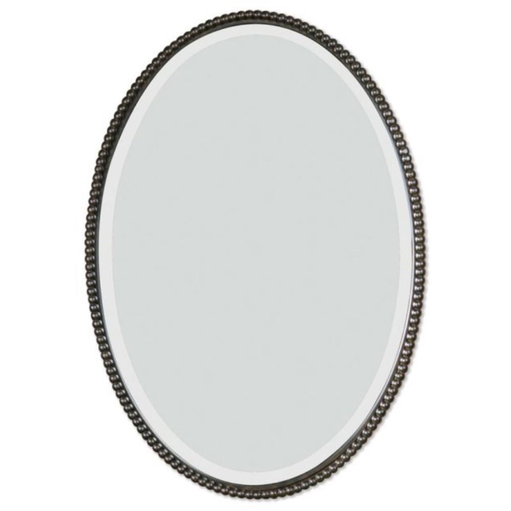 Uttermost-01101 B-Sherise - 32 inch Oval Mirror - 22 inches wide by 1.75 inches deep   Sherise - 32 inch Oval Mirror - 22 inches wide by 1.75 inches deep