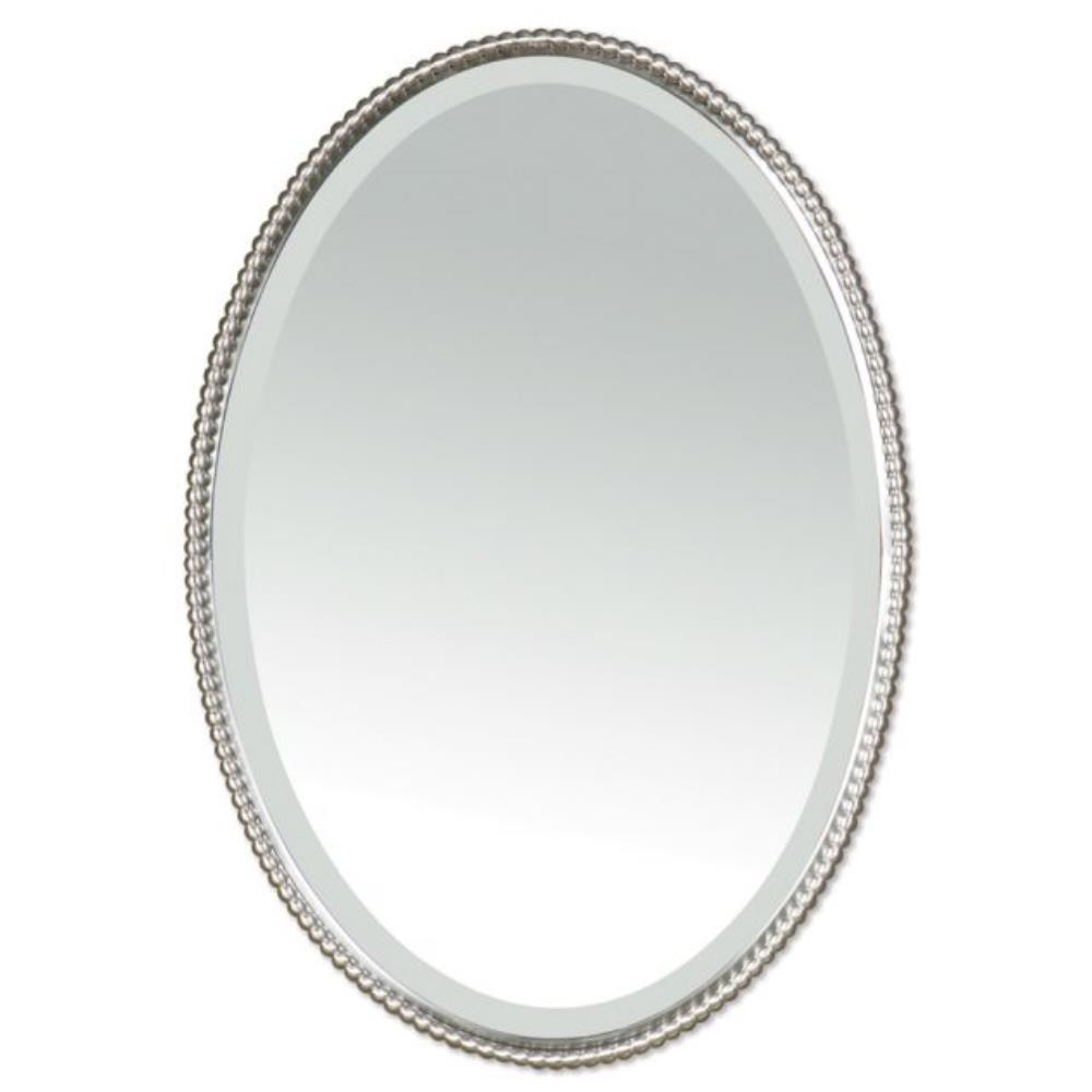 Uttermost-01102 B-Sherise - 32 inch Oval Mirror - 22 inches wide by 1.75 inches deep   Sherise - 32 inch Oval Mirror - 22 inches wide by 1.75 inches deep