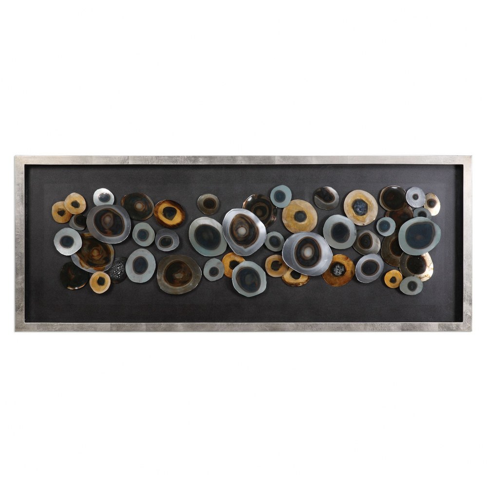 Uttermost-04058-Discs - 62 inch Shadow Box   Silver/Brown/Antique Gold/Antiqued Silver Leaf Finish