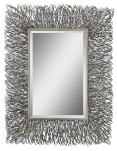 Uttermost-07627-Corbis - 56 inch Decorative Metal Mirror   Silver/Light Champagne Finish