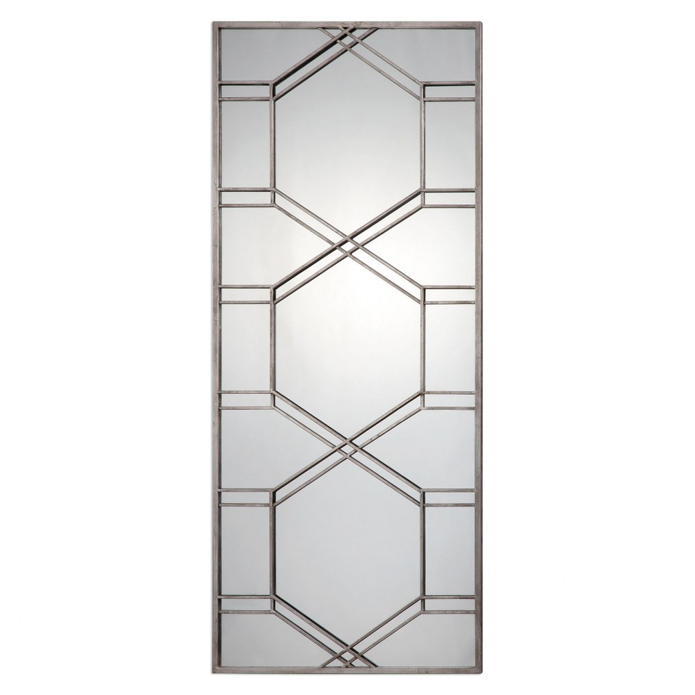 Uttermost-09068-Kennis - 70 inch Leaner Mirror   Antiqued Silver Leaf Finish