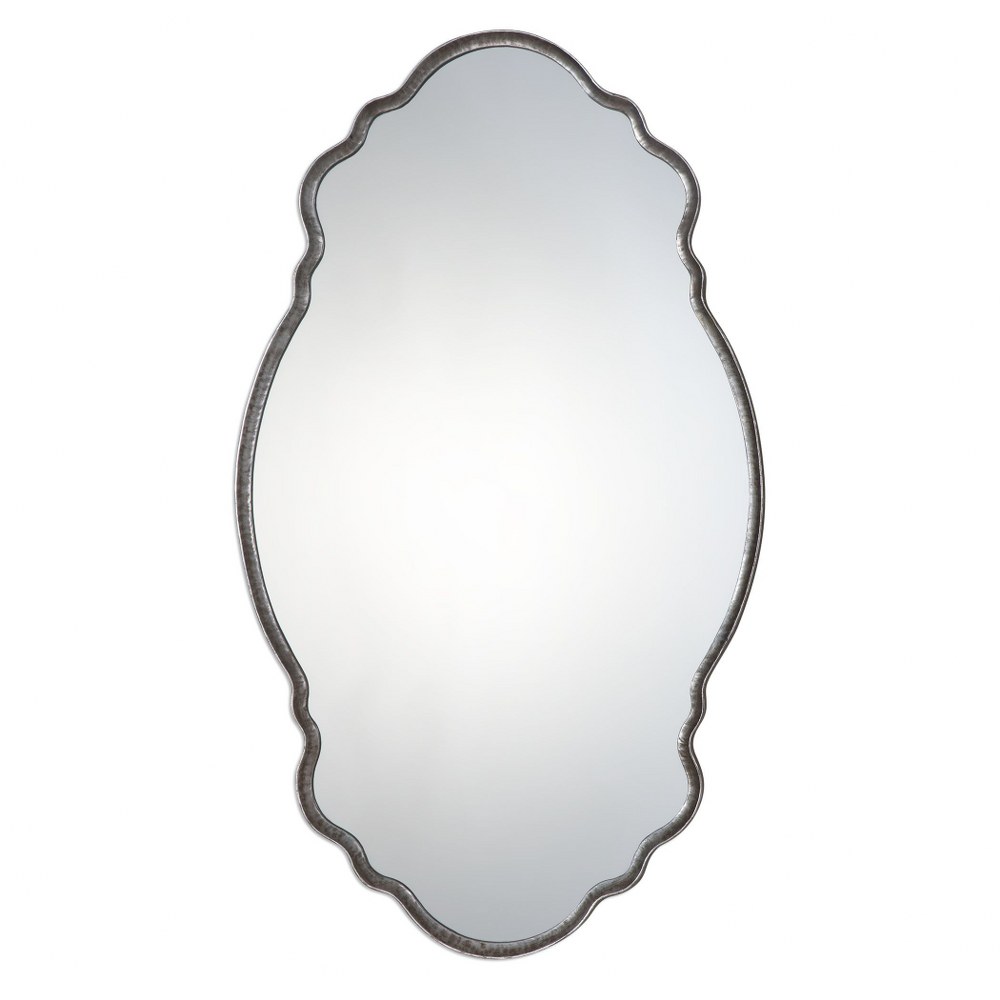 Uttermost-09077-Samia - 36 inch Mirror - 20.75 inches wide by 1.25 inches deep   Metallic Silver/Burnished Wash Finish