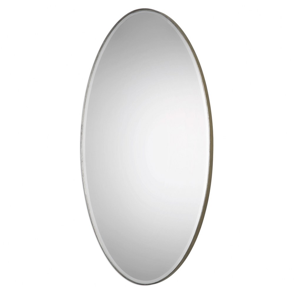 Uttermost-09095-Petra Oval - 48.13 inch Oval Mirror - 24.13 inches wide by 2 inches deep   Antiqued Champagne Silver Leaf Finish