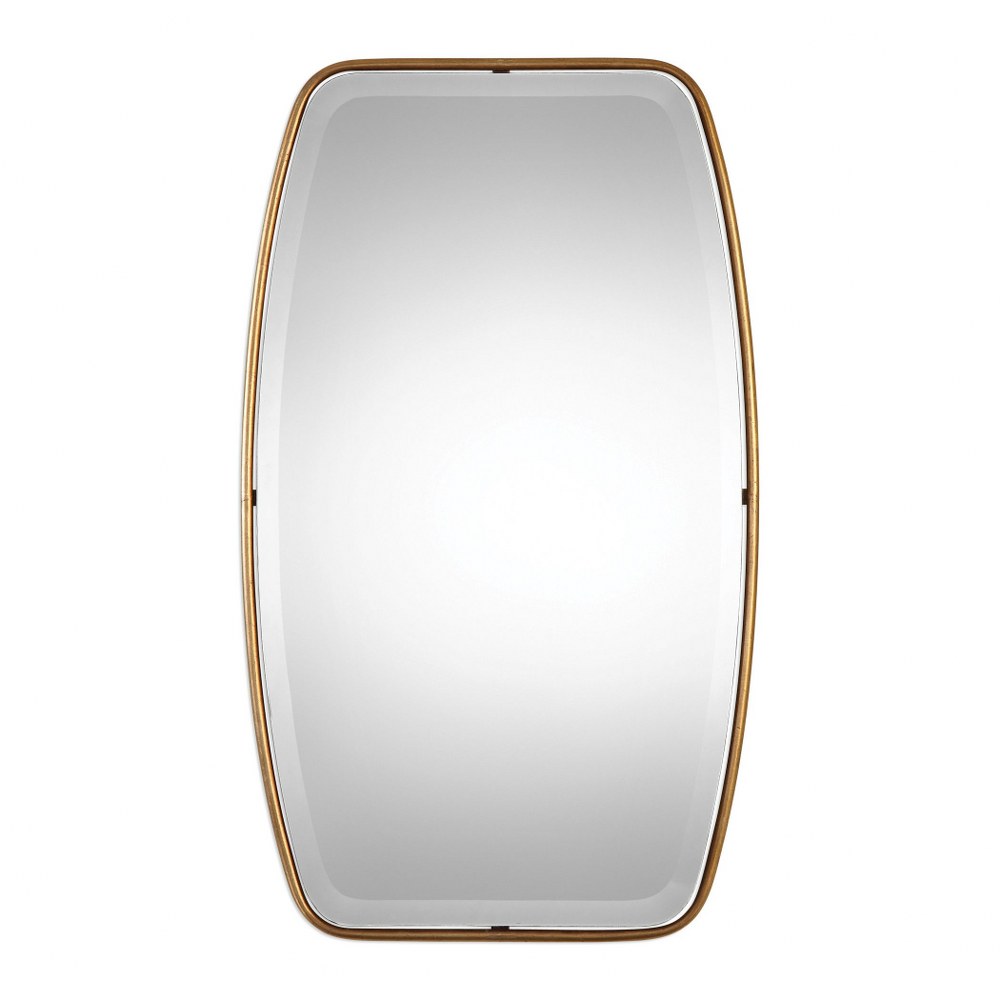 Uttermost-09145-Canillo - 36.13 inch Mirror - 21 inches wide by 0.75 inches deep   Antiqued Gold Leaf/Beveled Mirror Finish