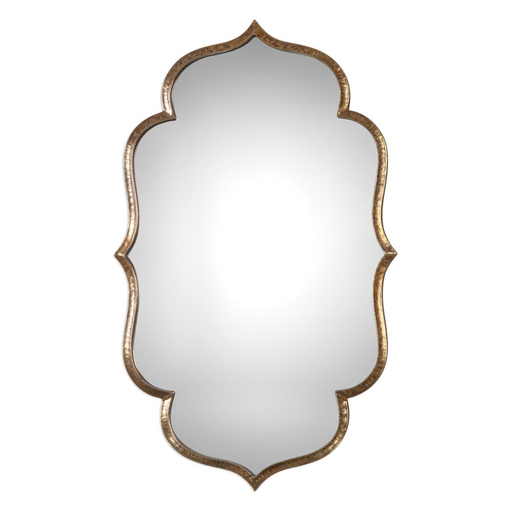 Uttermost-09206-Zina - 39.25 inch Mirror - 23.75 inches wide by 0.75 inches deep   Antiqued Metallic Gold Finish