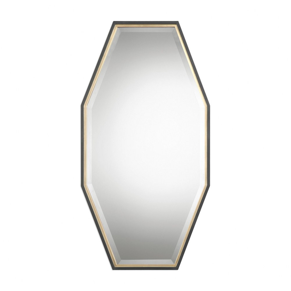 Uttermost-09258-Savion - 46 inch Octagon Mirror - 24 inches wide by 1.5 inches deep   Dark Espresso/Metallic Gold Leaf Finish