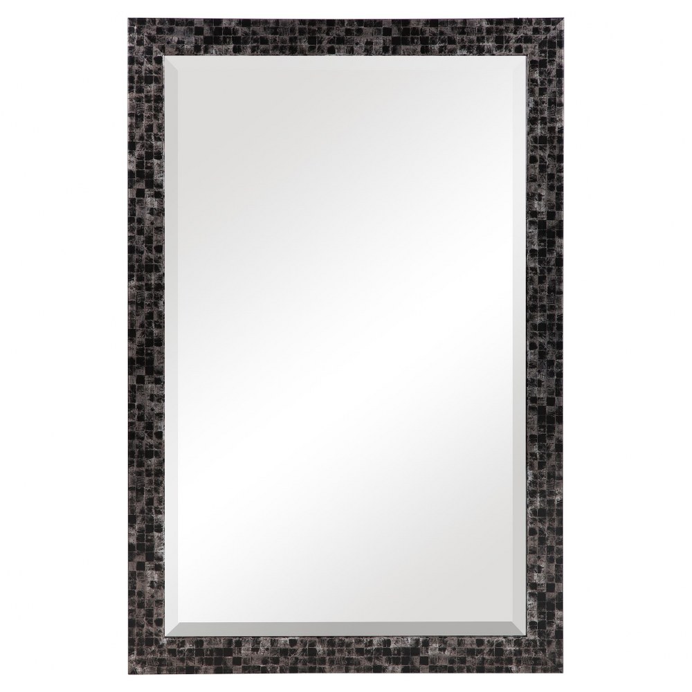 Uttermost-09613-Graphique - 35.75 Inch Mosaic Mirror - 23.75 inches wide by 1.25 inches deep   Gray/Silver/Black Finish