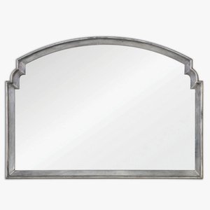 Uttermost-12880-Via Della - 29.25 inch Mirror   Lightly Antiqued Silver Leaf Finish