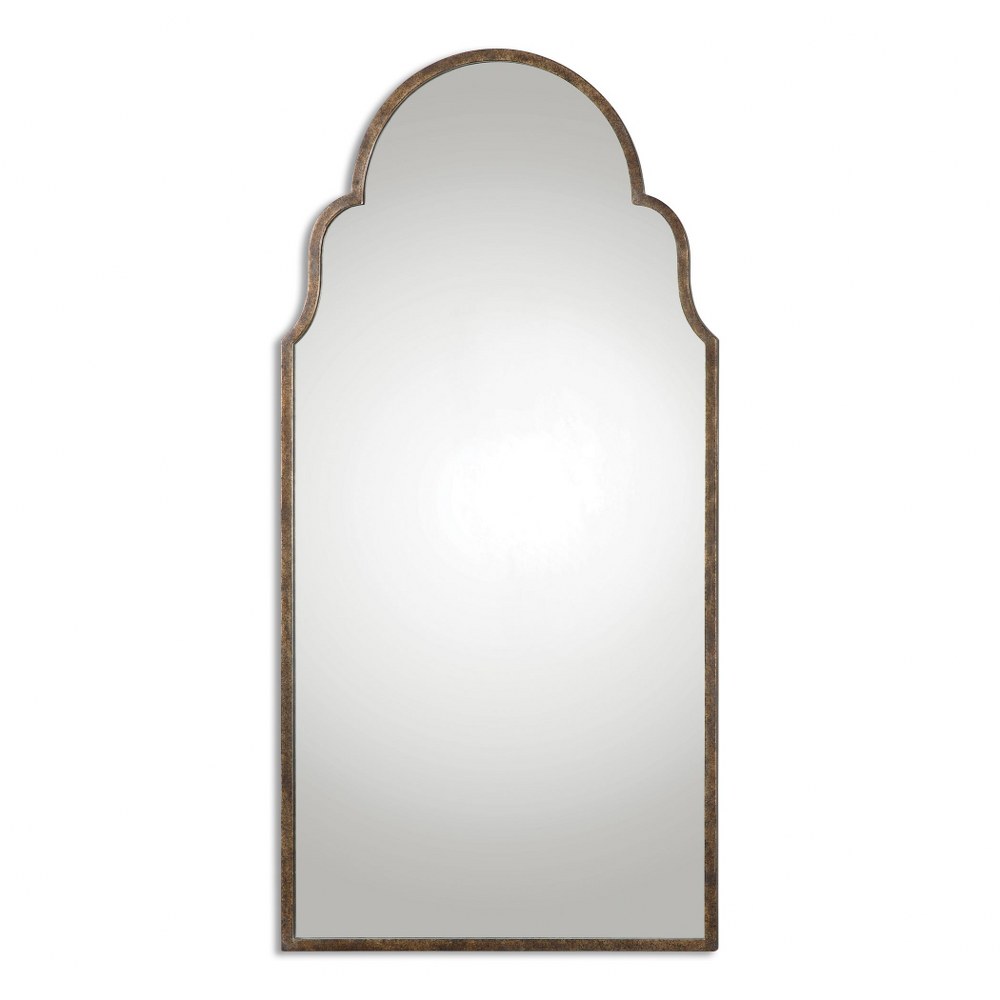 Uttermost-12905-Brayden - 60 inch Arch Mirror   Rust Bronze/Gold Leaf Finish