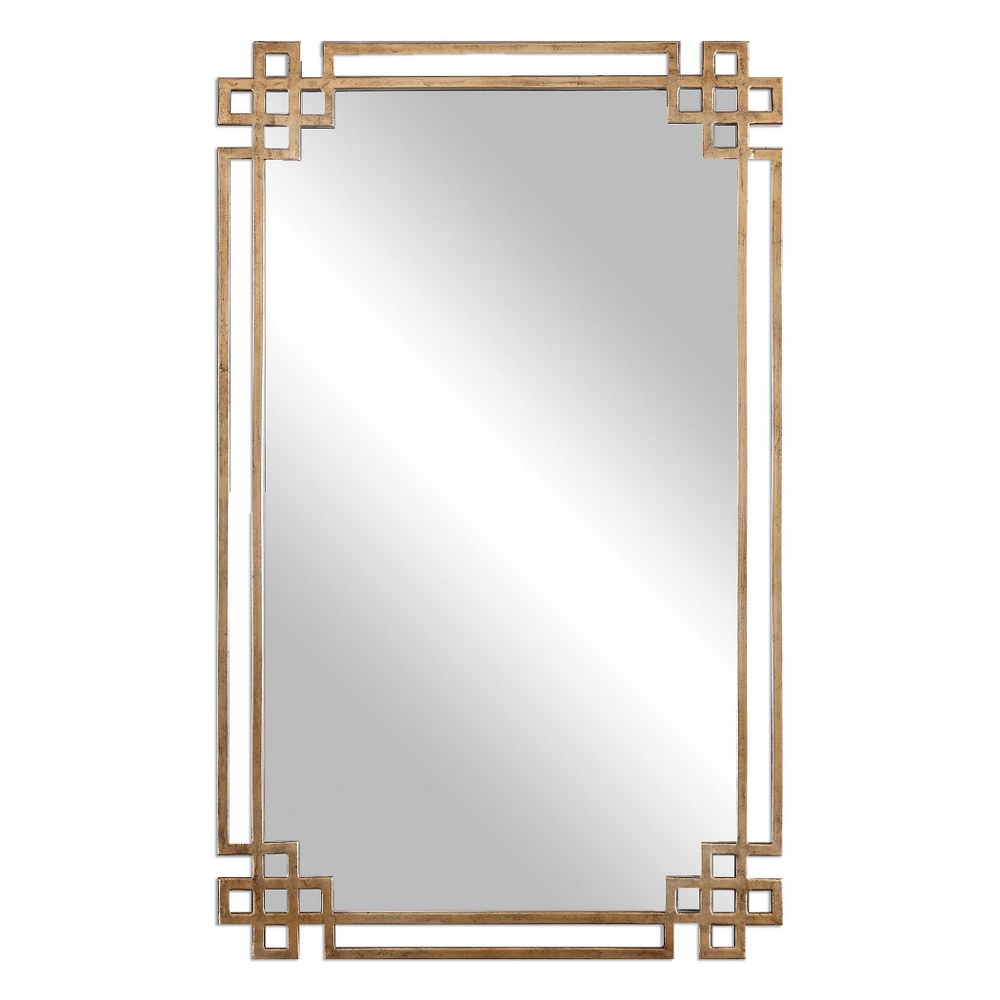 Uttermost-12930-Devoll - 36.63 inch Mirror - 22.75 inches wide by 1 inches deep   Plated Oxidized Gold/Light Antique Finish