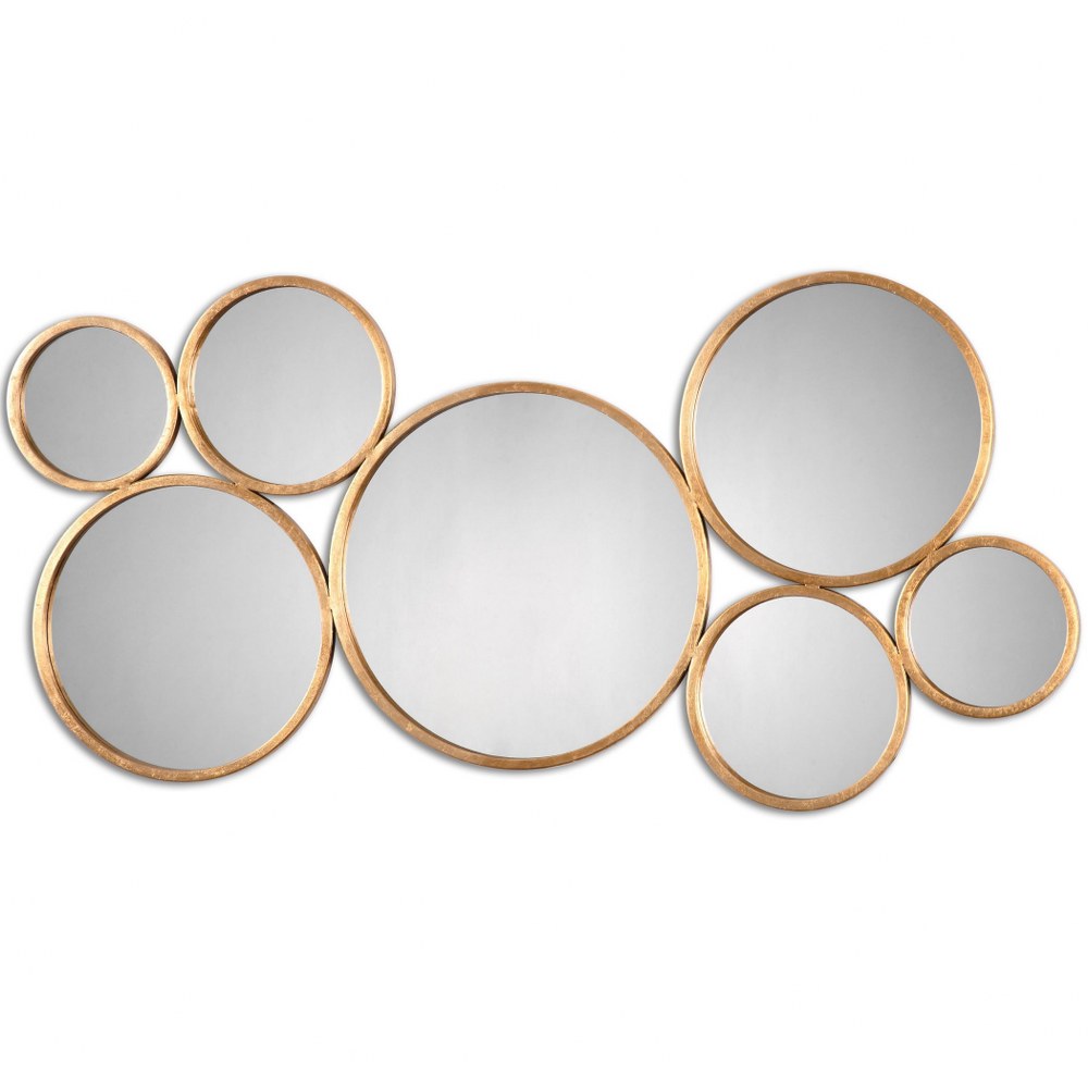 Uttermost-13934-Kanna - 48.75 inch Mirror   Antiqued Gold Leaf Finish