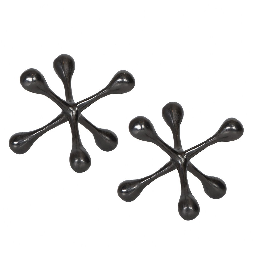 Uttermost-17690-Harlan - 6.5 inch Object (Set of 2) - 6.5 inches wide by 6.5 inches deep   Black Nickel Finish