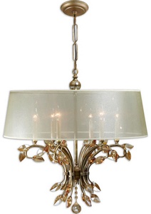 1006171 Uttermost-21246-Alenya Chandelier 6 Light Metal/Cr sku 1006171