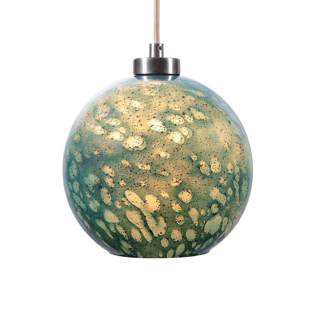 Uttermost-22198-Gemblue Mini Pendant 1 Light   Brushed Nickel Finish with Blue Aqua Stone Glass