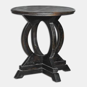 Uttermost-25630-Maiva - 25.5 Inch Accent Table   Weathered Black Finish