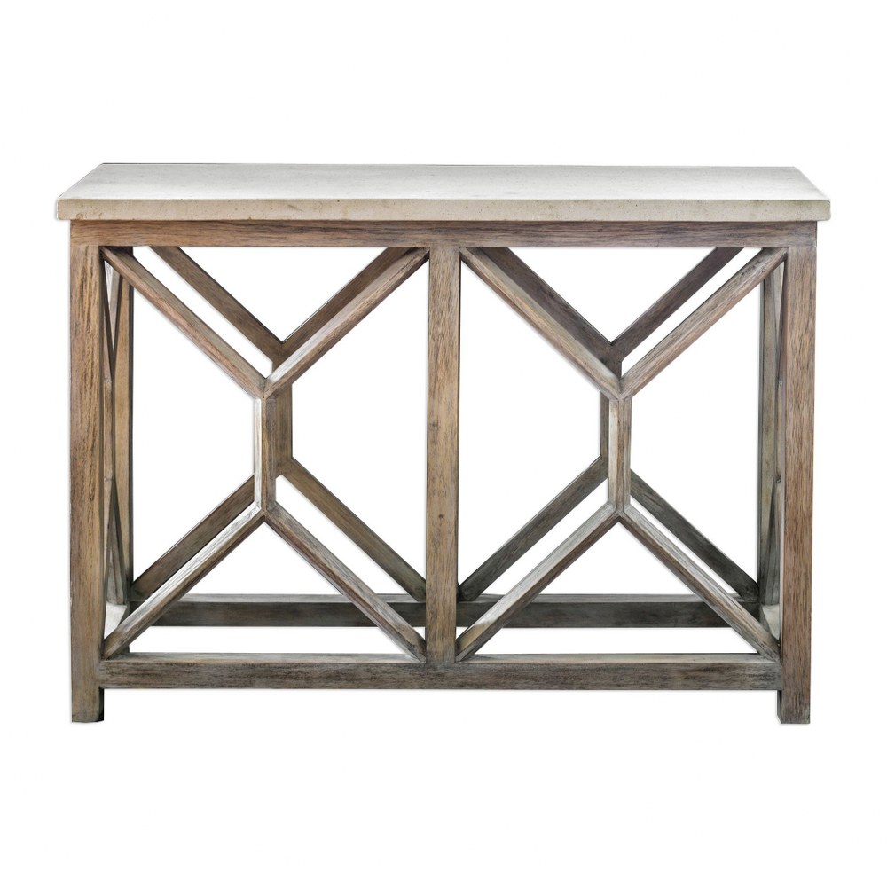 Uttermost-25811-Catali - 41 inch Console Table   Warm Oatmeal Wash Finish