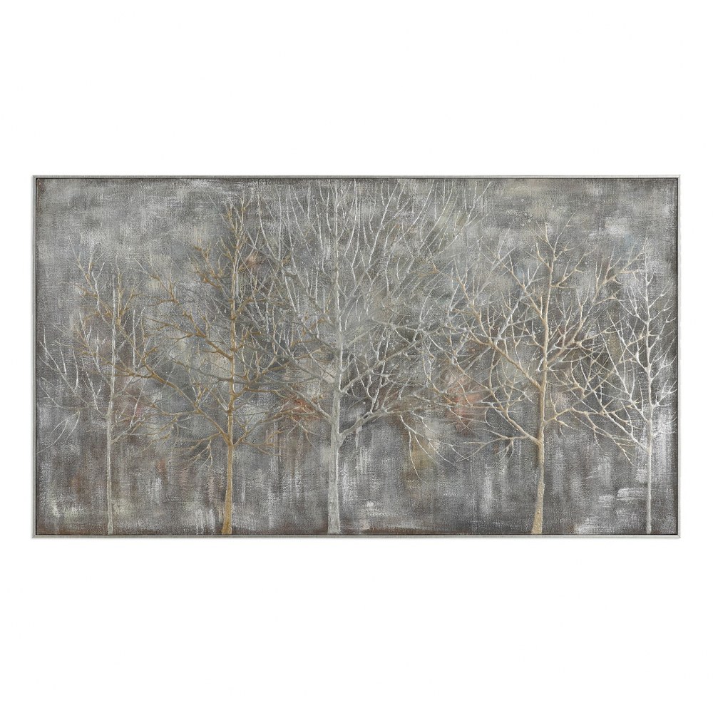 Uttermost-31409-Parkview - 72.75 inch Landscape Art   Hand Painted/Silver Finish