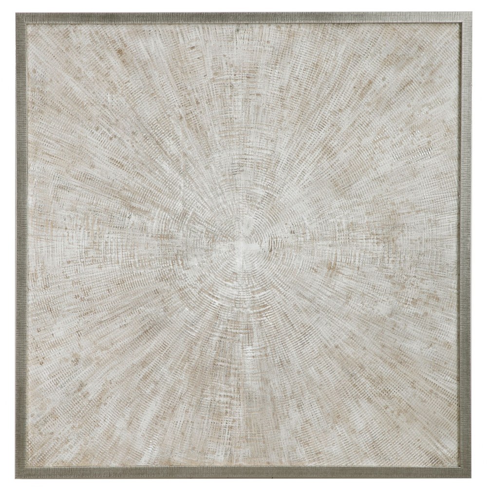 Uttermost-32276-Mesmerize - 42.75 inch Abstract Art   Textured/Natural Tone/Metallic Silver/Textured Antique Silver Finish