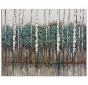 Uttermost-34284-Edge Of The Forest - 51 inch Canvas Art   Hand Painted Oil Finish