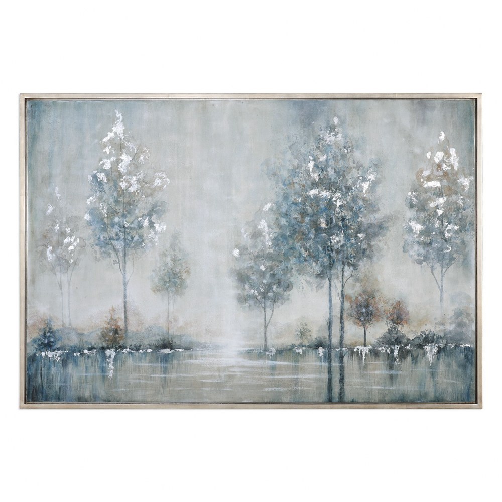 Uttermost-35348-Walk In The Meadow - 61.38 inch Landscape Art   Hand Painted/Silver Leaf Finish