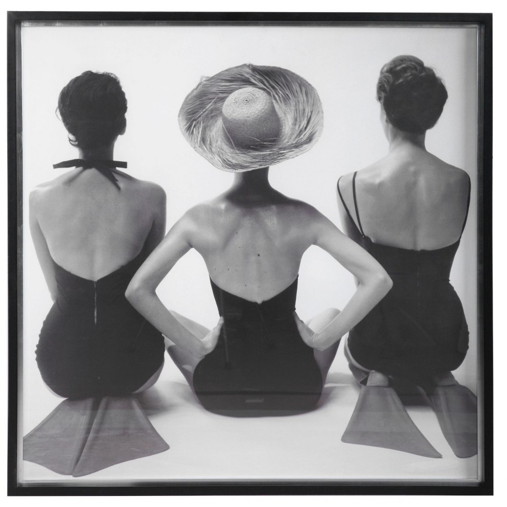 Uttermost-41604-Ladies Swimwear 1959 - 50.75 inch Fashion Print   Matte Black/Silver/Black/White/Vintage Finish