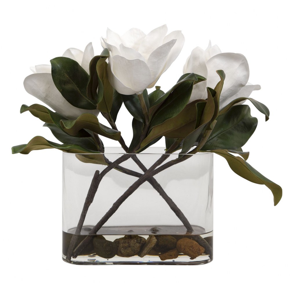 Uttermost-60186-Middleton - 16.5 Inch Flower Centerpiece   Clear Finish