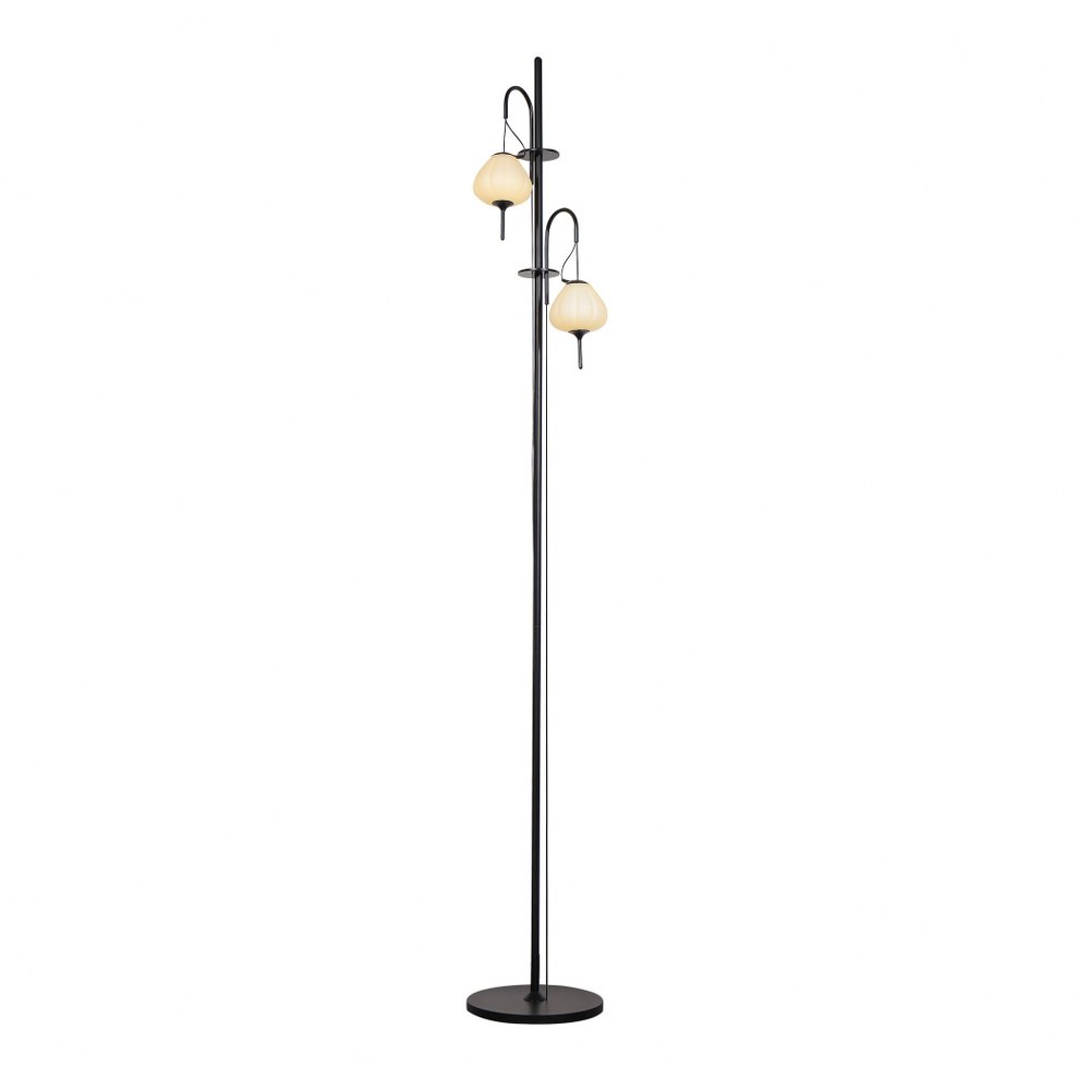 VONN LIGHTING-VAF5222BL-Lecce - 70 inch 11W LED Floor Lamp   Black Finish With Frosted Glass