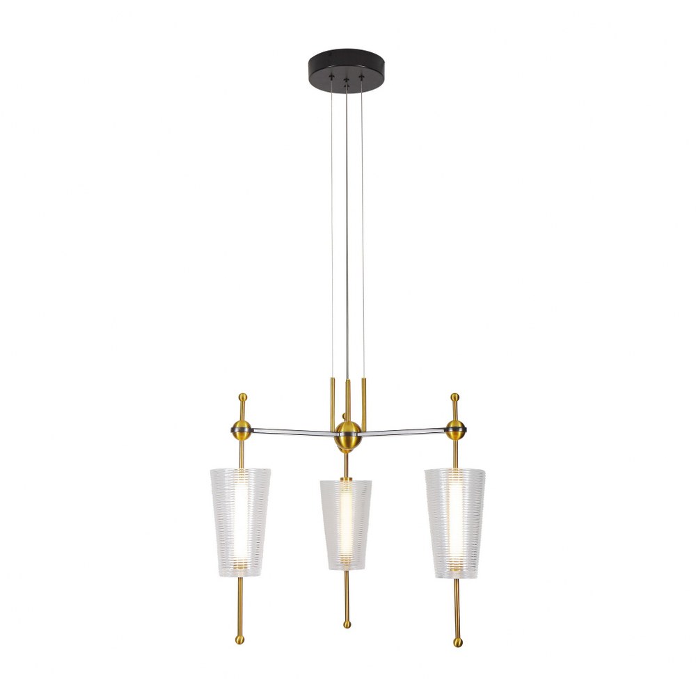 VONN LIGHTING-VAP2103AB-Toscana - 26 inch 22W LED Pendant   Antique Brass Finish With Frosted Glass