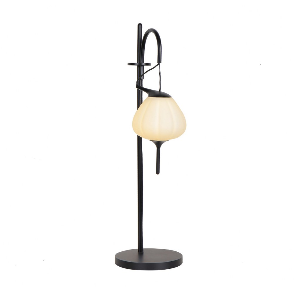 VONN LIGHTING-VAT6221BL-Lecce - 20 inch 5W LED Table Lamp   Black Finish With Frosted Glass