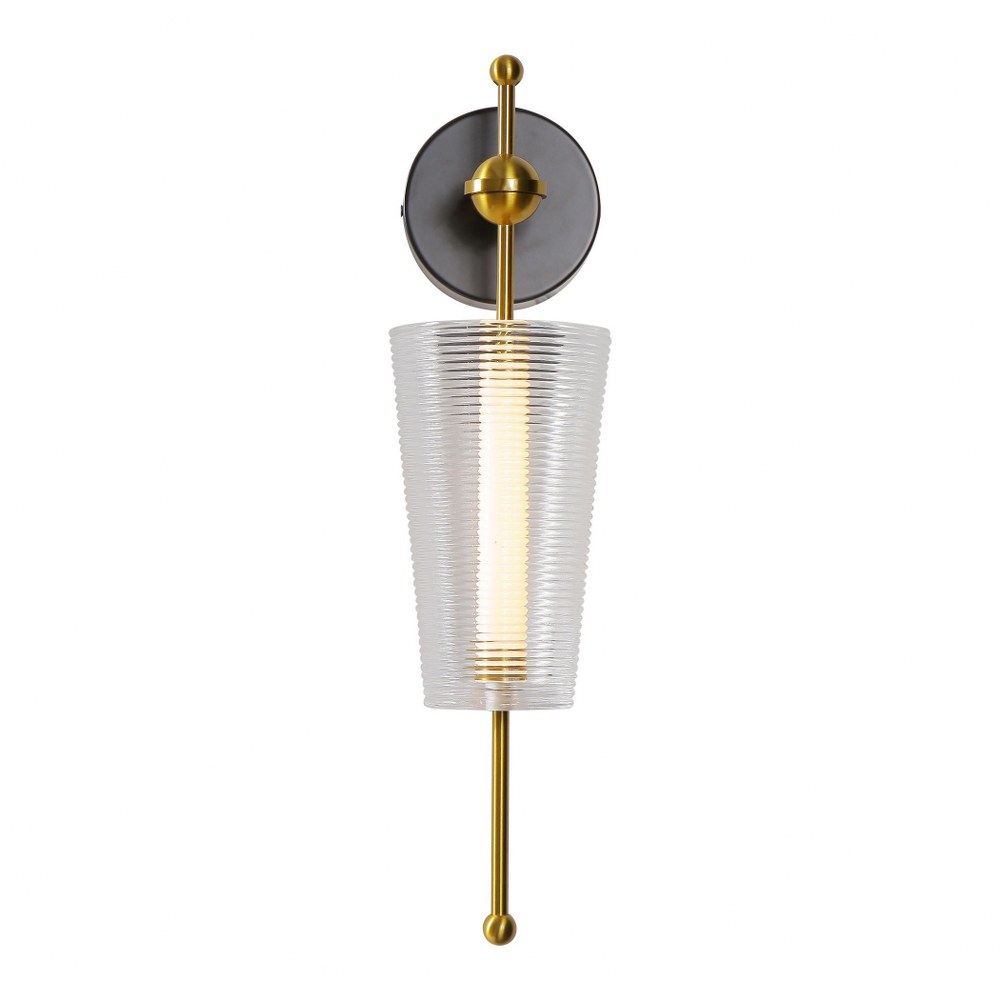 VONN LIGHTING-VAW1101AB-Toscana - 5 inch 7W LED Wall Sconce   Antique Brass Finish With Frosted Glass