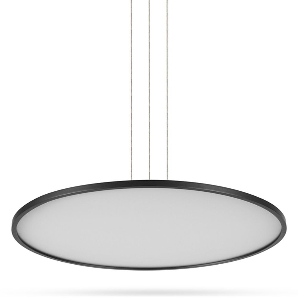 VONN LIGHTING-VMC31840BL-Salm - 24 Inch 45.79W LED Disc Chandelier   Black Finish