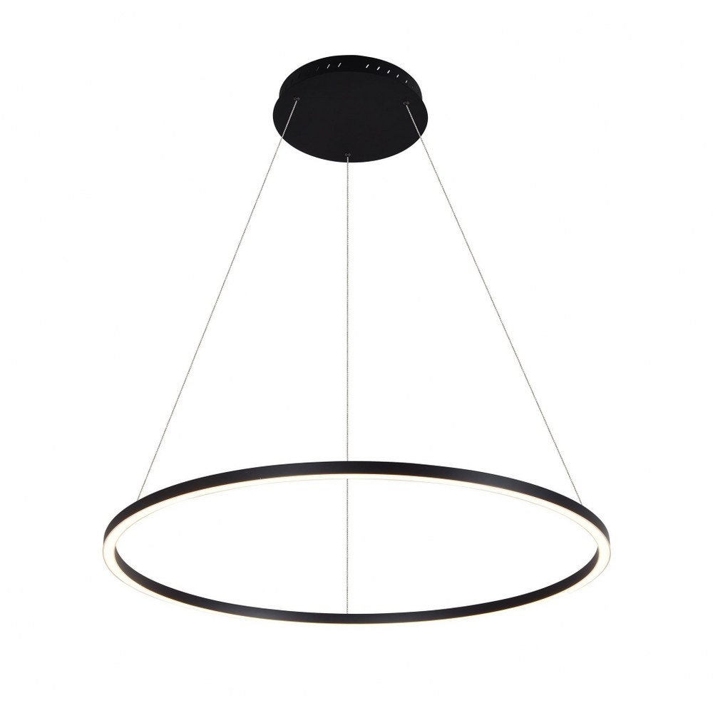 VONN LIGHTING-VMC34911BL-Tania - 39.5 Inch 54W 1 LED Circular Chandelier Black  Black Finish