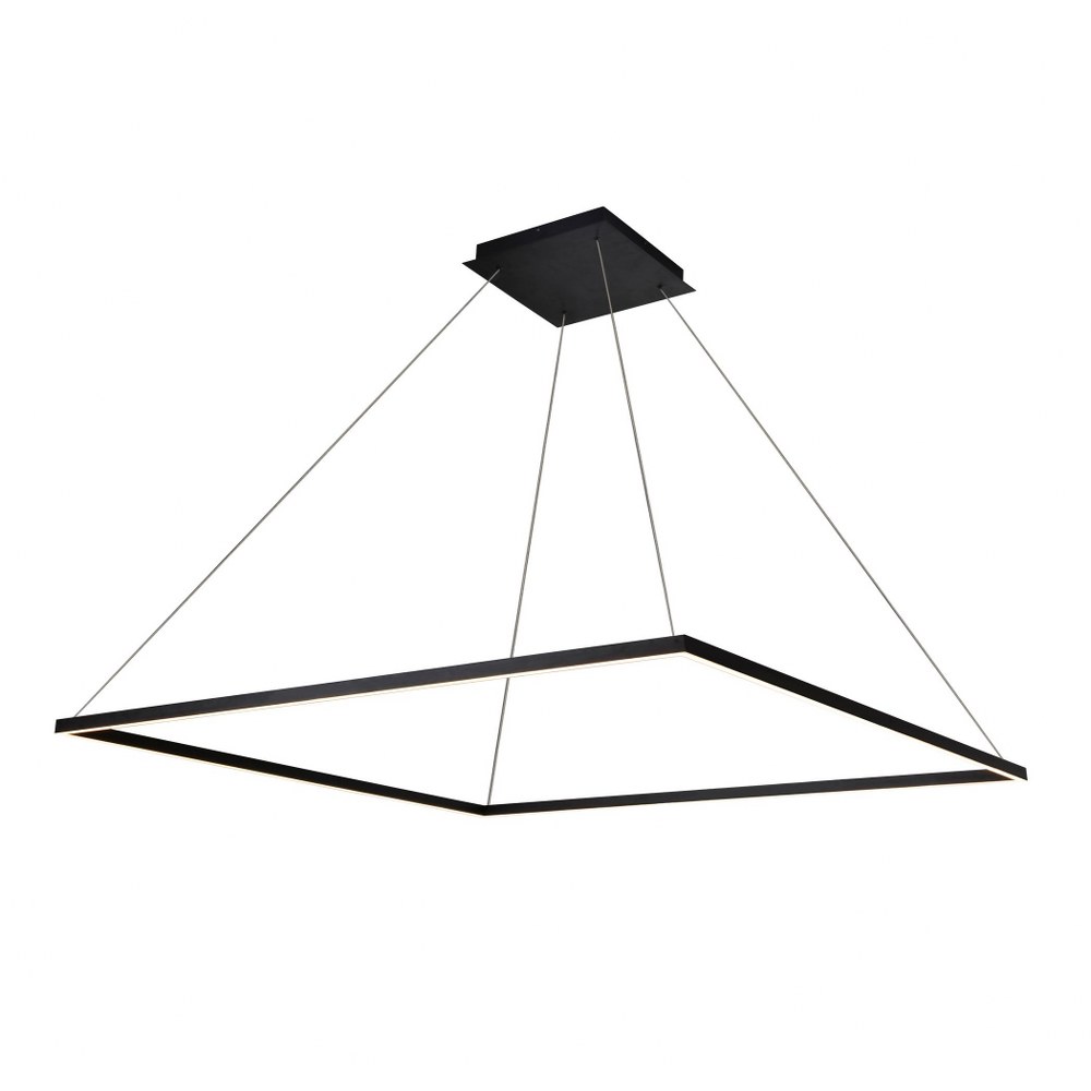 VONN LIGHTING-VMC35512BL-Atria - 51.25 Inch 93W 1 LED Square Chandelier Black  Black Finish