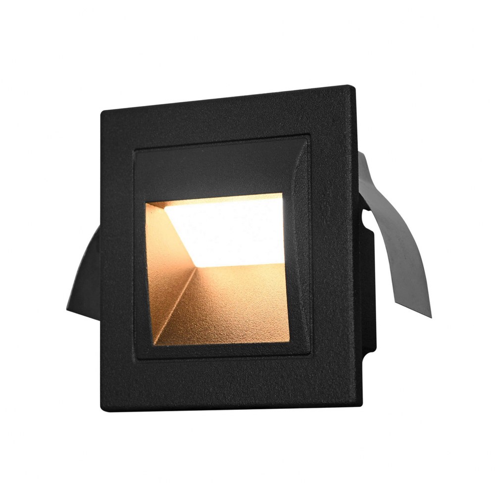 VONN LIGHTING-VOS55477BL-Modern - 3.5 inch 2W LED Outdoor Step Light   Black Finish With Clear Glass