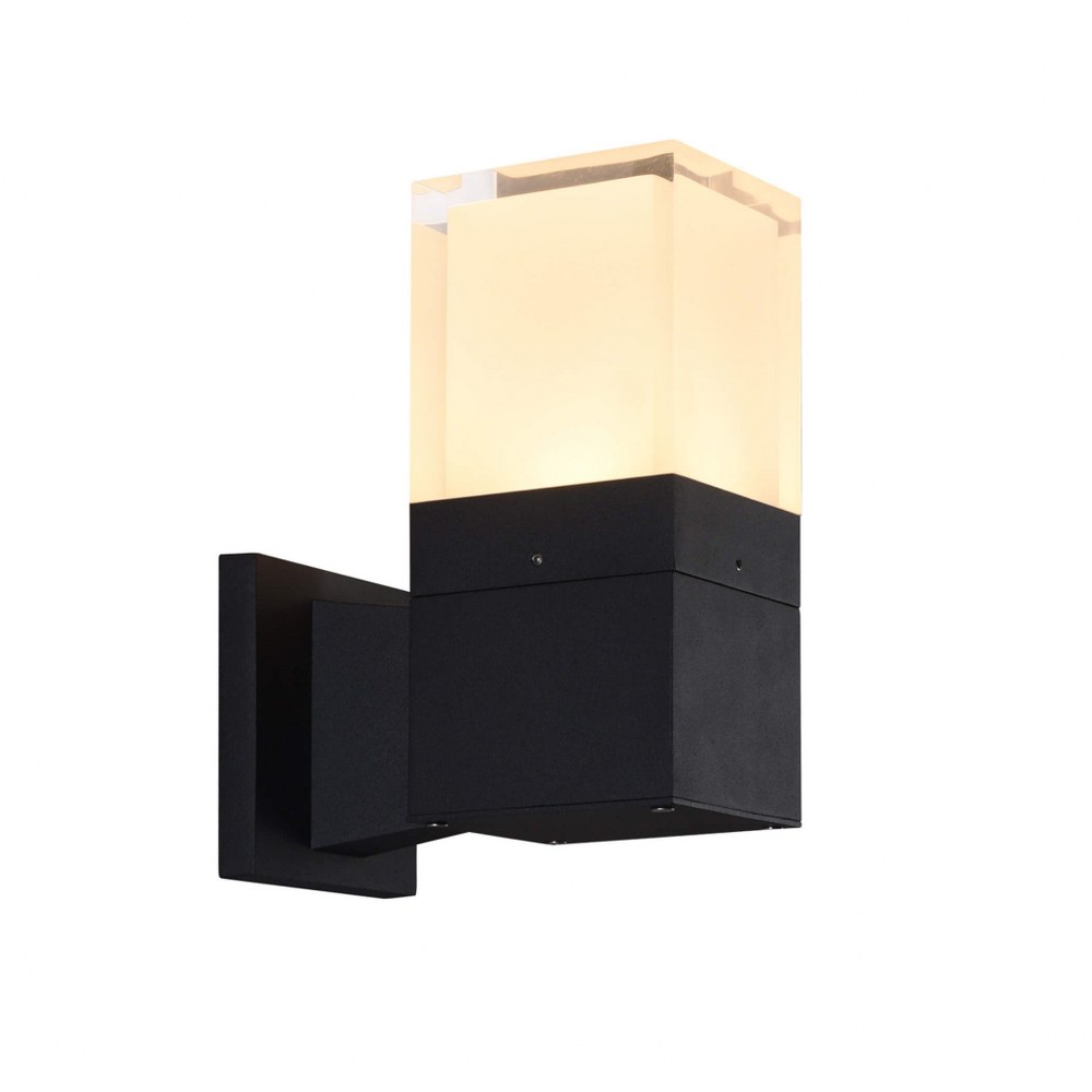 VONN LIGHTING-VOW1768BL-Modern - 9 inch 5W LED Outdoor Wall Sconce   Black Finish
