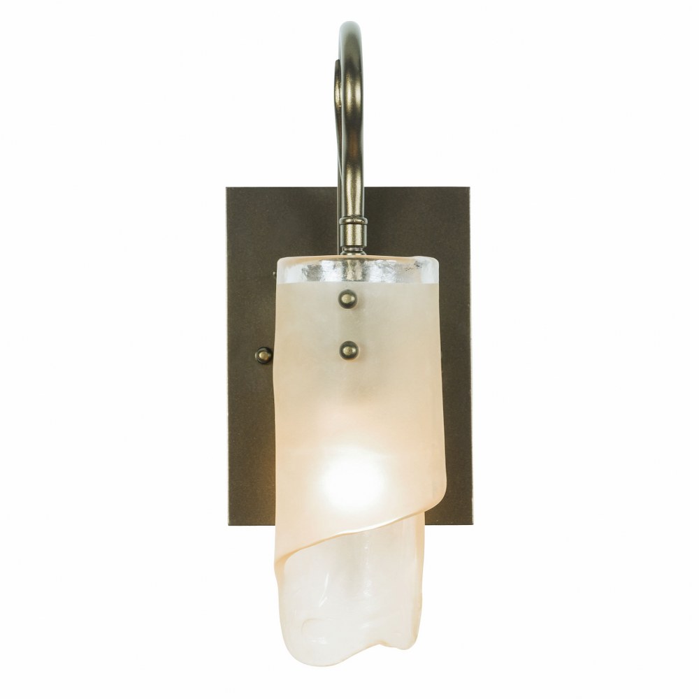 Varaluz Lighting-126B01SG-Soho - One Light - Bath Light   Statue Garden Finish with Brown Tint Ice Glass