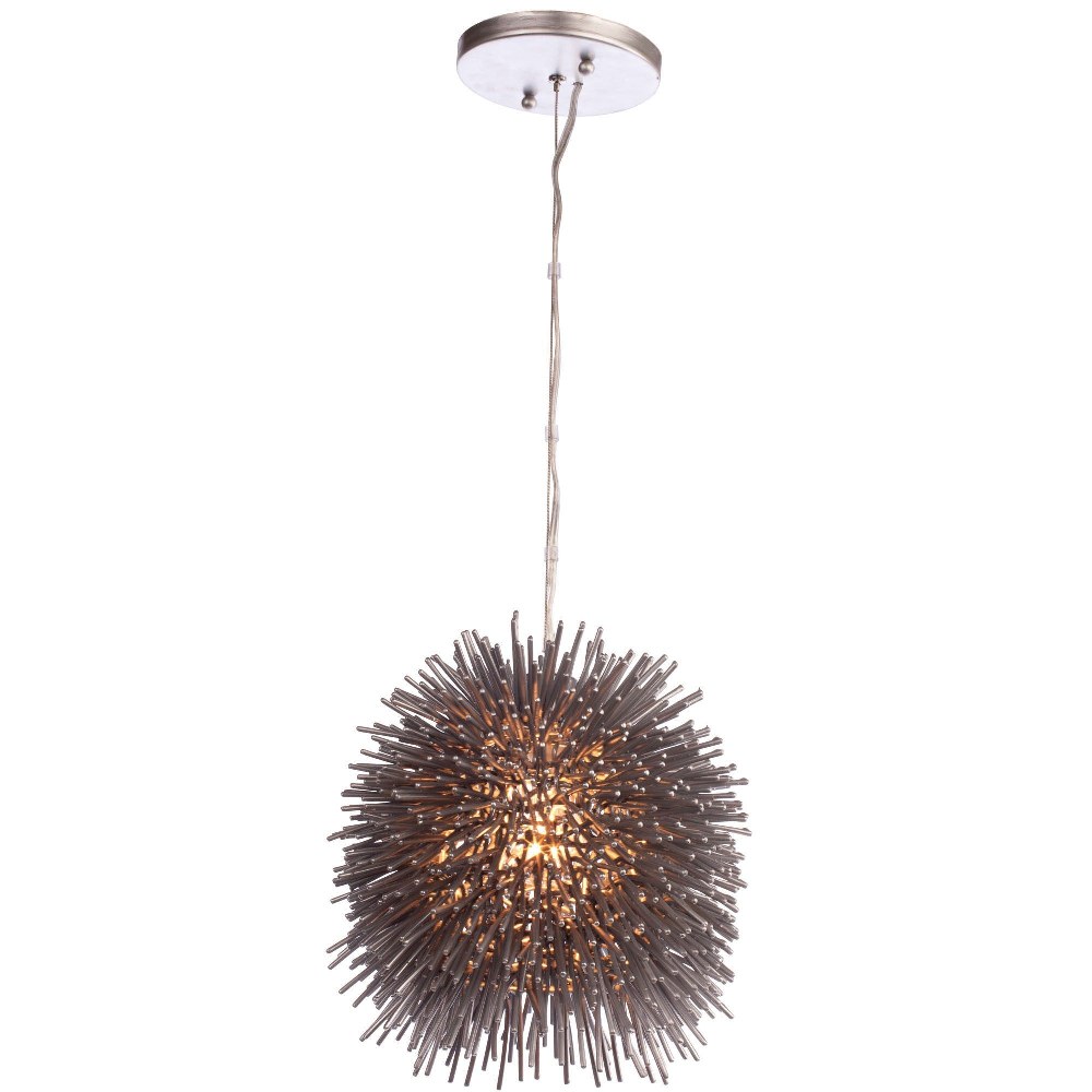 Varaluz Lighting-169M01CH-Urchin - One Light Mini-Pendant Chrome  White Finish