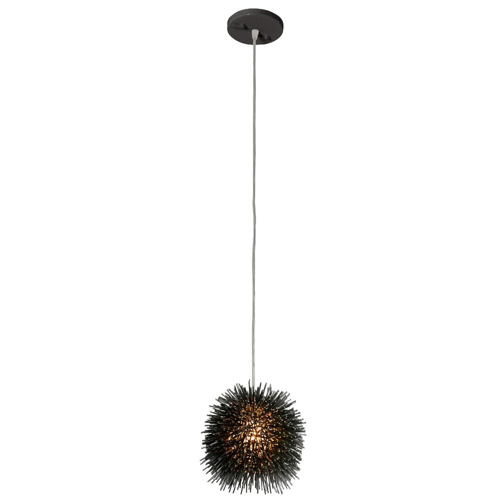 Varaluz Lighting-169M01SBL-Urchin - One Light Uber Mini Pendant   Black Finish